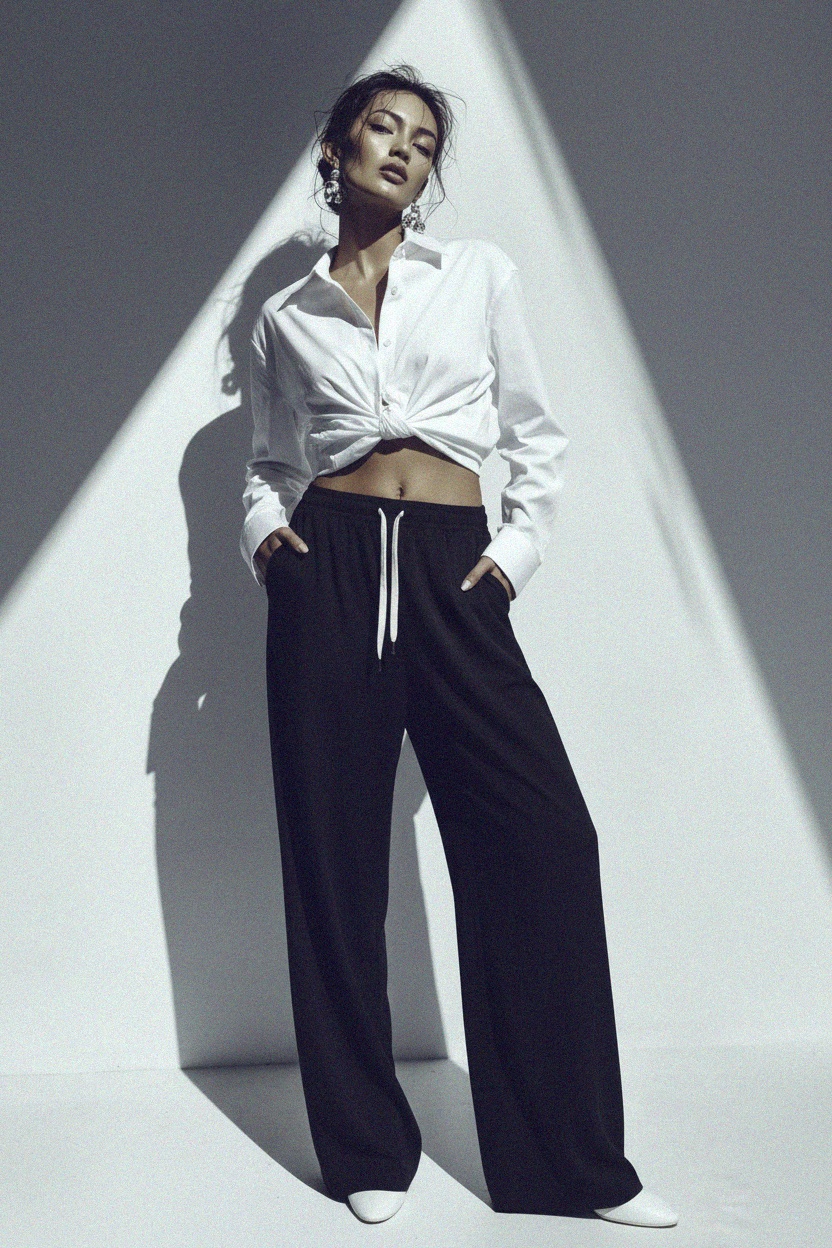 Relaxed Fit Black Long Pants photo 2
