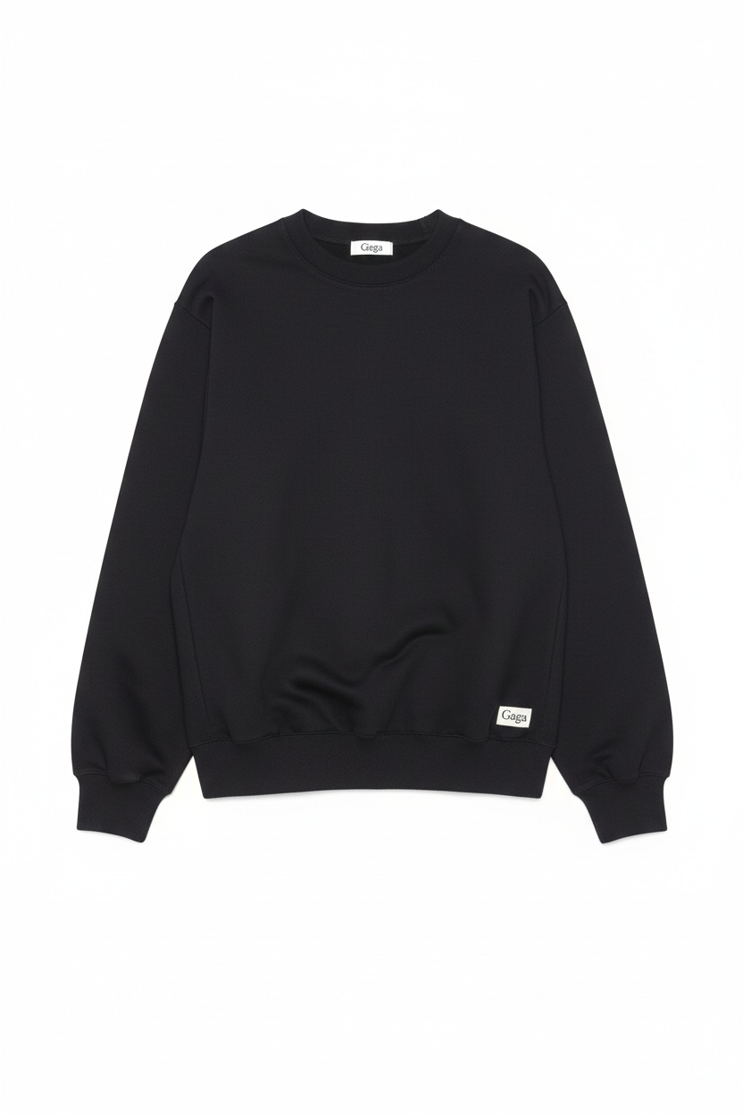 Black Oversized Sweatshirt & Sweatpants Set photo 1