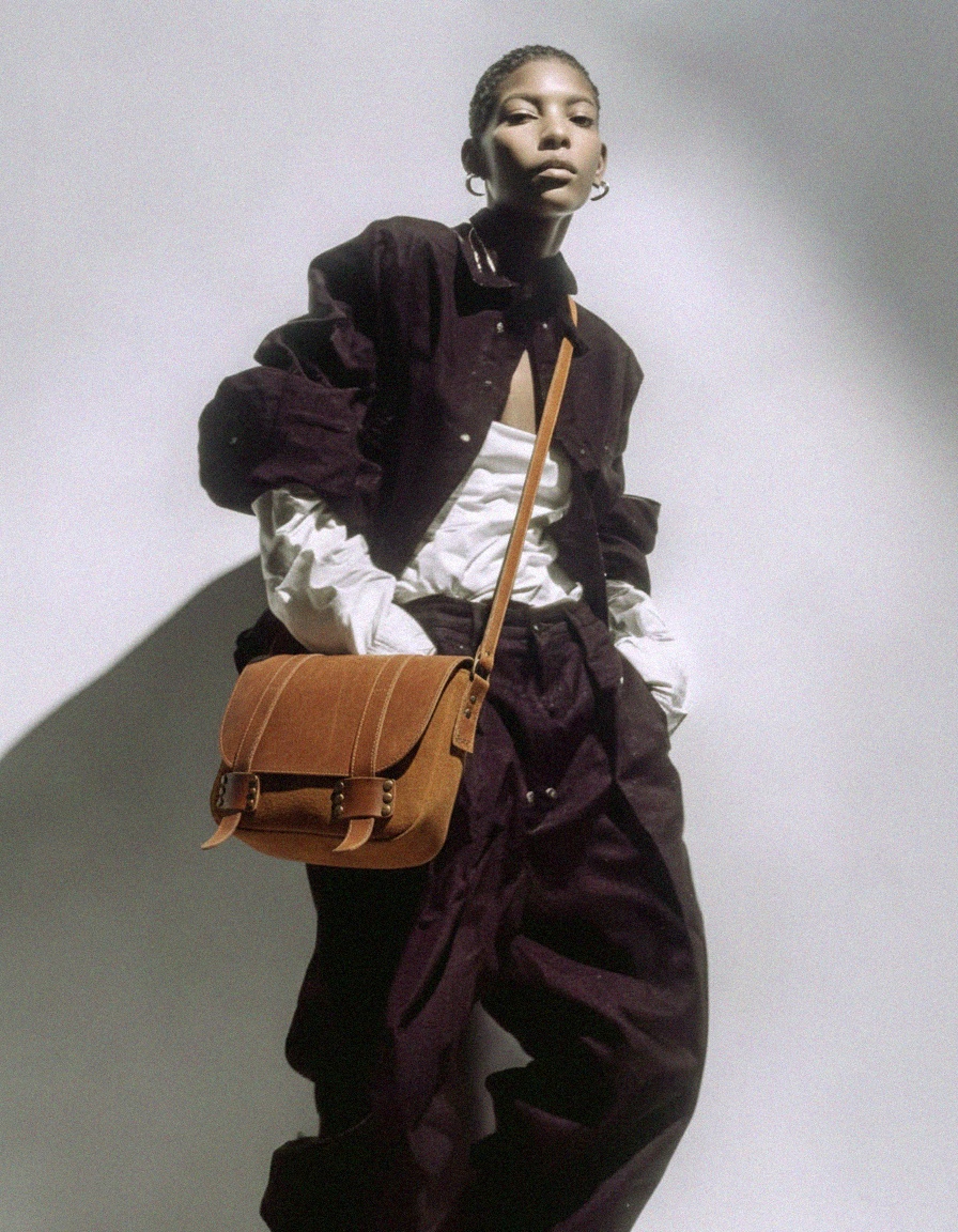 Brown Leather Flap Messenger Shoulder Bag photo 2