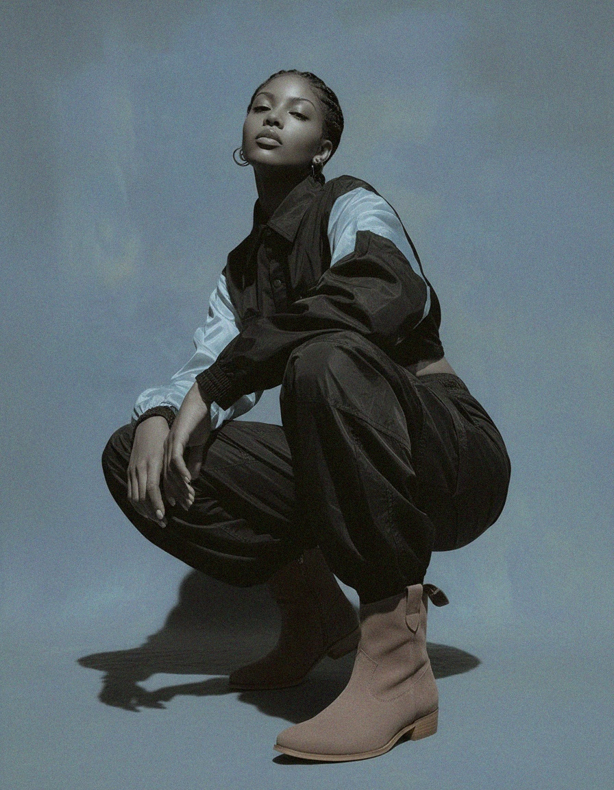 Western Style Beige Suede Ankle Boots photo 2