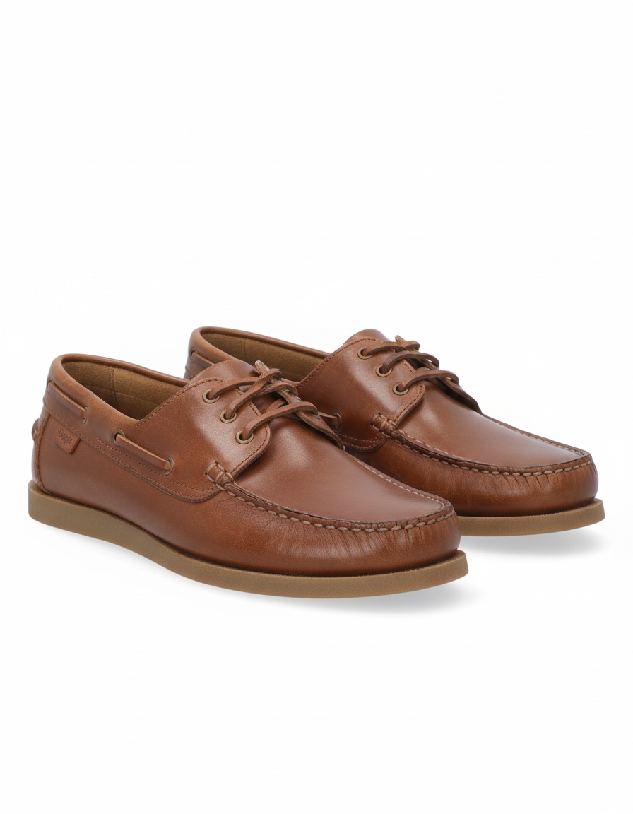 Classic Brown Leather Boat Shoes photo 1