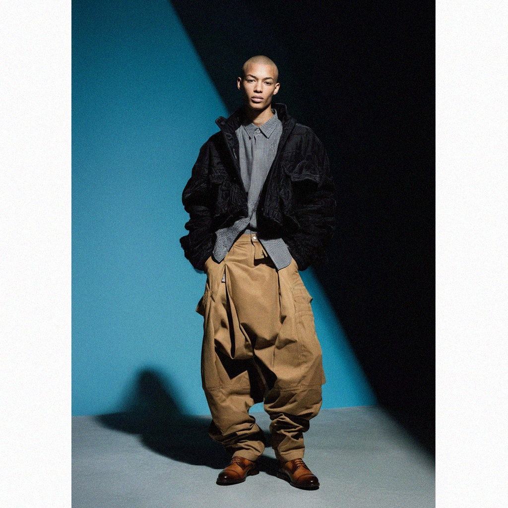 Multi-Tone Leather Derby Shoes with Orange Laces photo 3