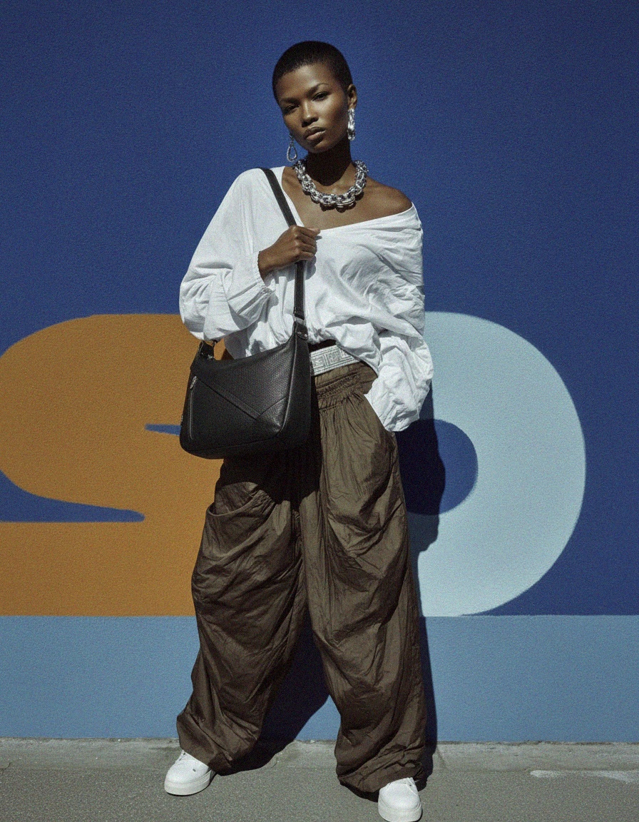 Classic Black Leather Shoulder Bag photo 3