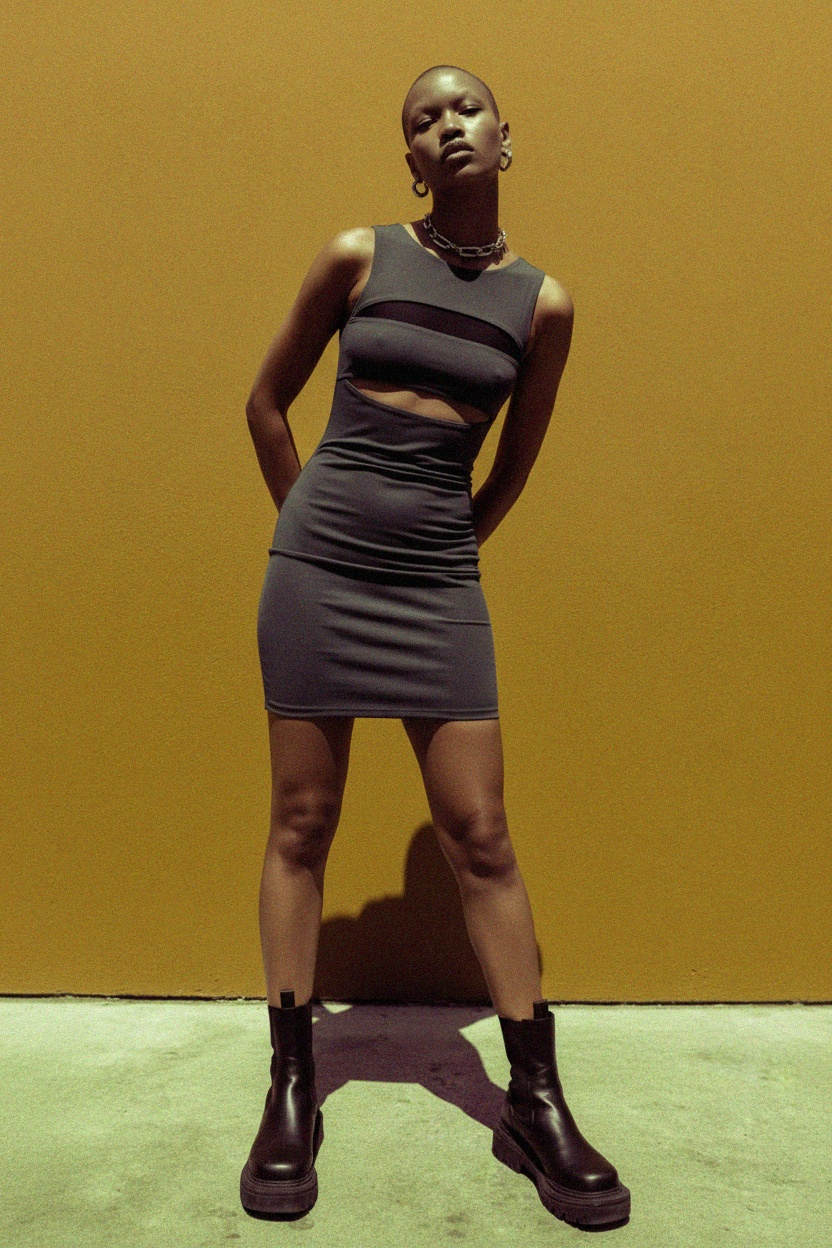 Sleeveless Cut-Out Bodycon Mini Dress photo 2