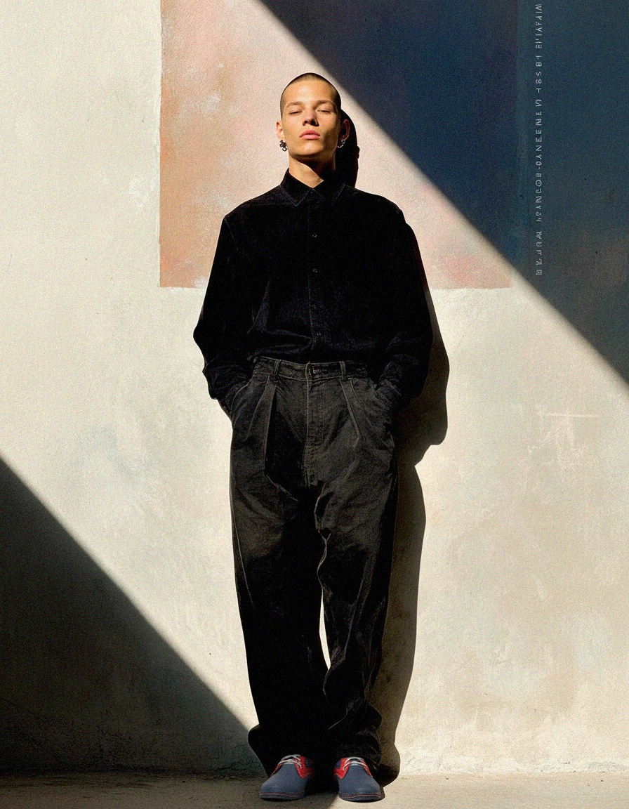 Blue & Red Perforated Lace-Up Derbies photo 2