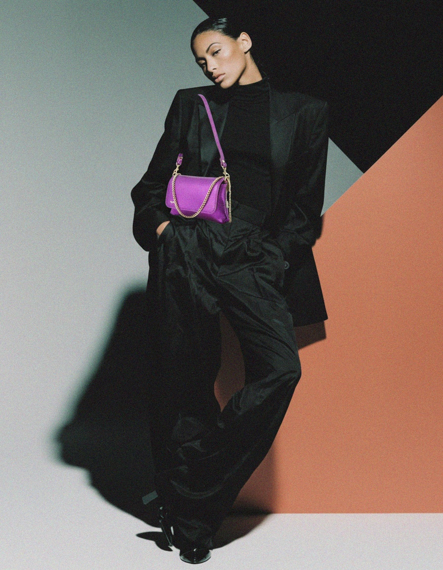 Venezia Shimmering Purple Metallic Mini Bag photo 3