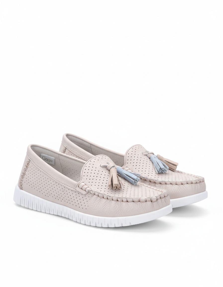 Perforated Loafers with Tassel Detail & Flexible Sole photo 1