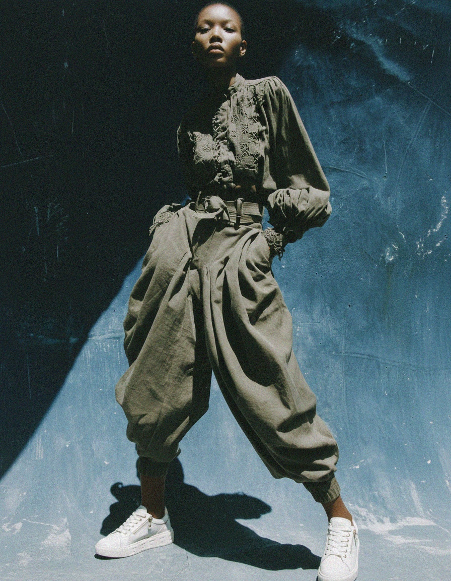 White Perforated Sneakers with Side Zipper Detail photo 3