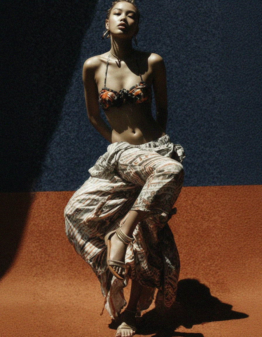 Gold Embellished Ankle Strap Flat Sandals photo 3