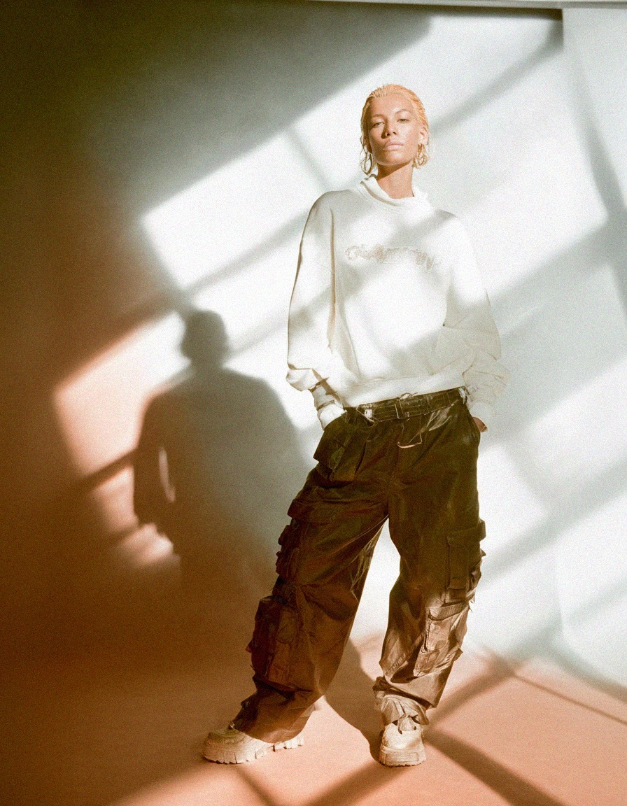 Distressed Black Knee-High Boots with Studs & Harness photo 3