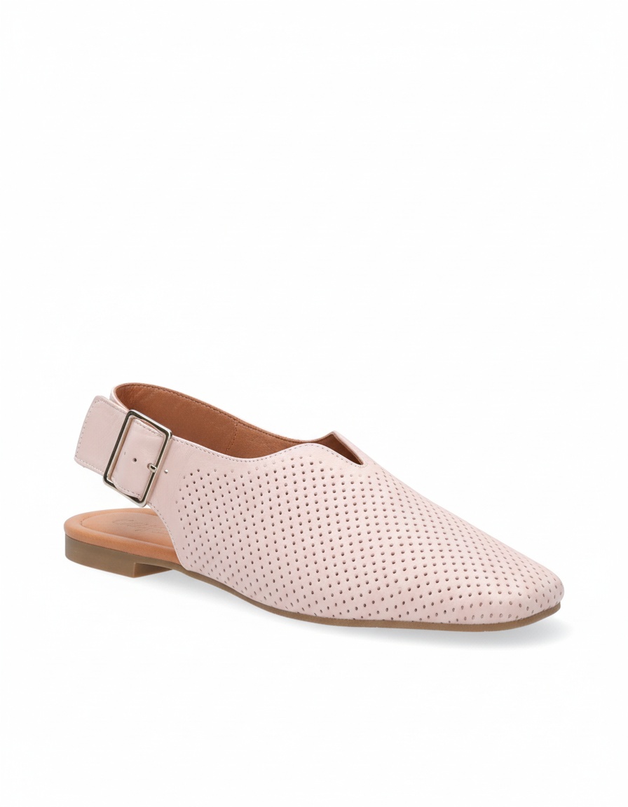 Perforated Slingback Flats - Pink photo 1