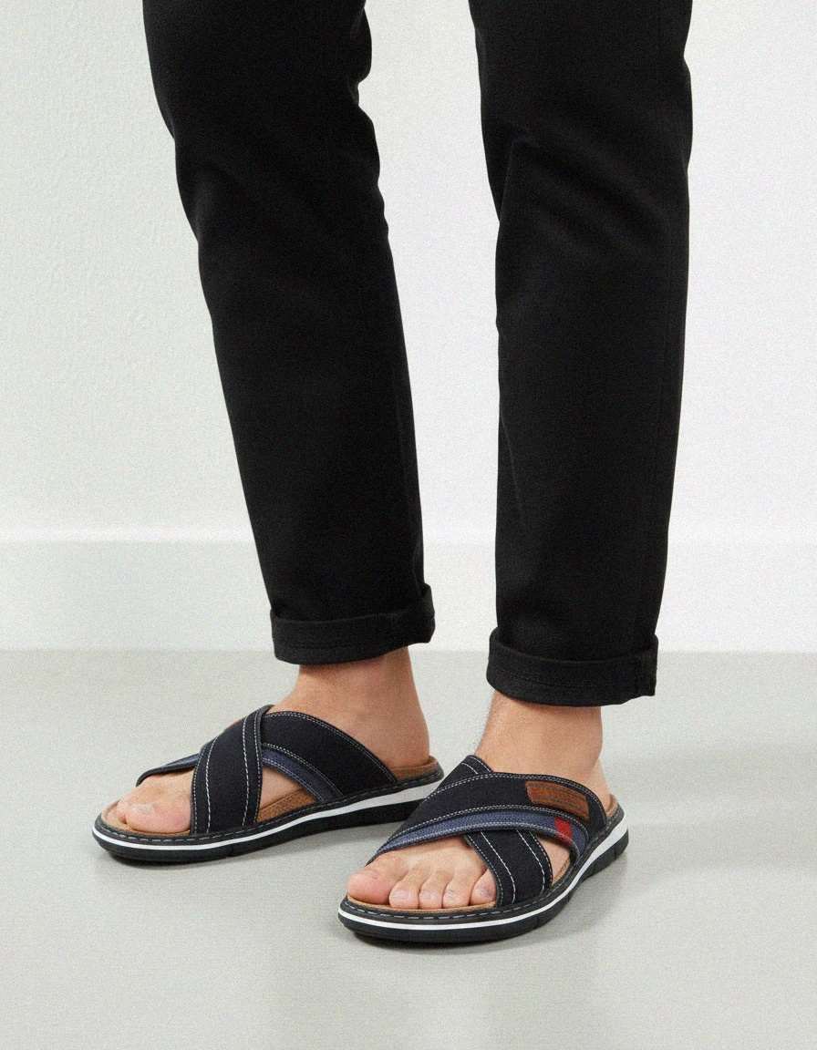 Comfort Criss-Cross Strap Slide Sandal photo 2