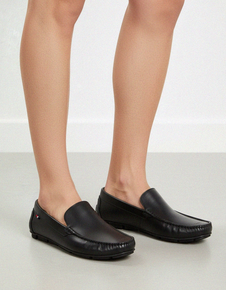 Classic Black Leather Loafers photo 2