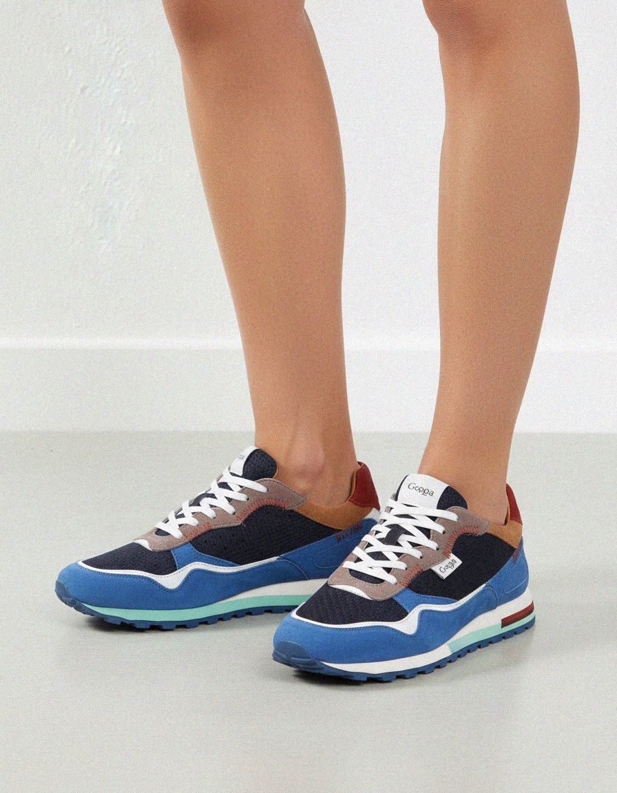 Dynamic Multi-Color Suede & Mesh Casual Sneaker photo 2