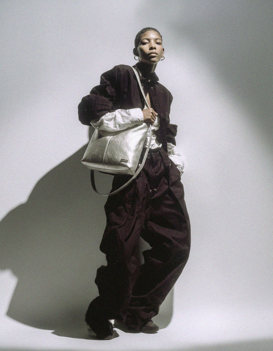 Metallic Silver Hobo Shoulder Bag photo 2