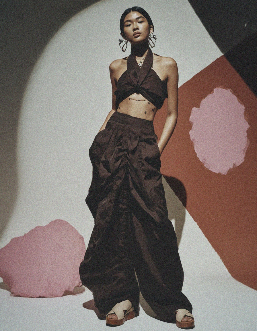 Beige Platform Sandals with Criss-Cross Straps photo 3