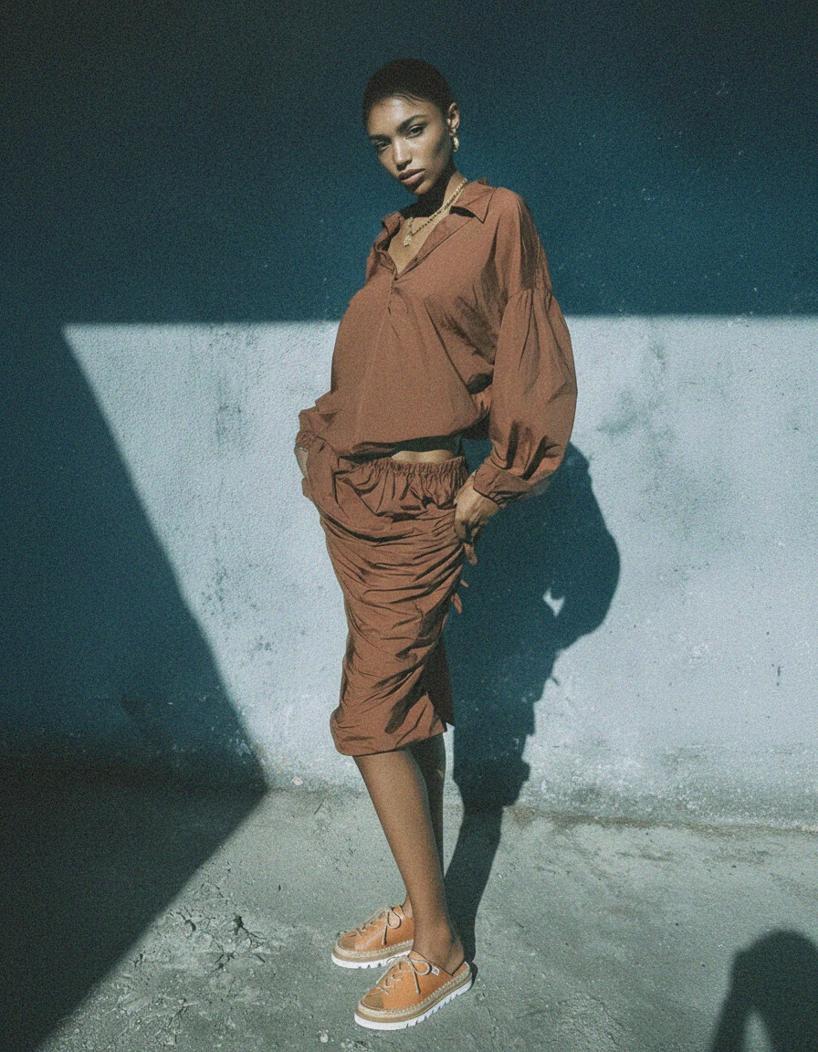 Tan Leather Espadrille Flat Mule photo 3