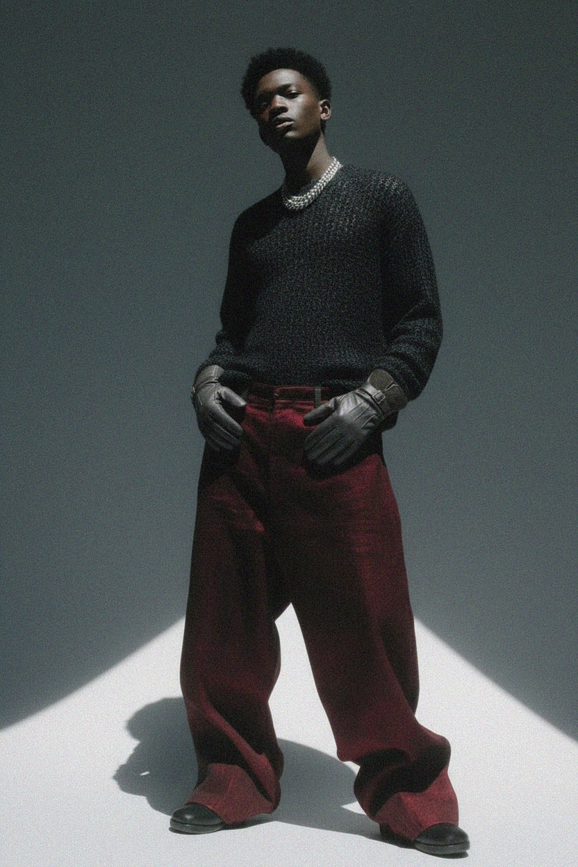 Classic Leather & Tweed Gloves with Adjustable Strap photo 3