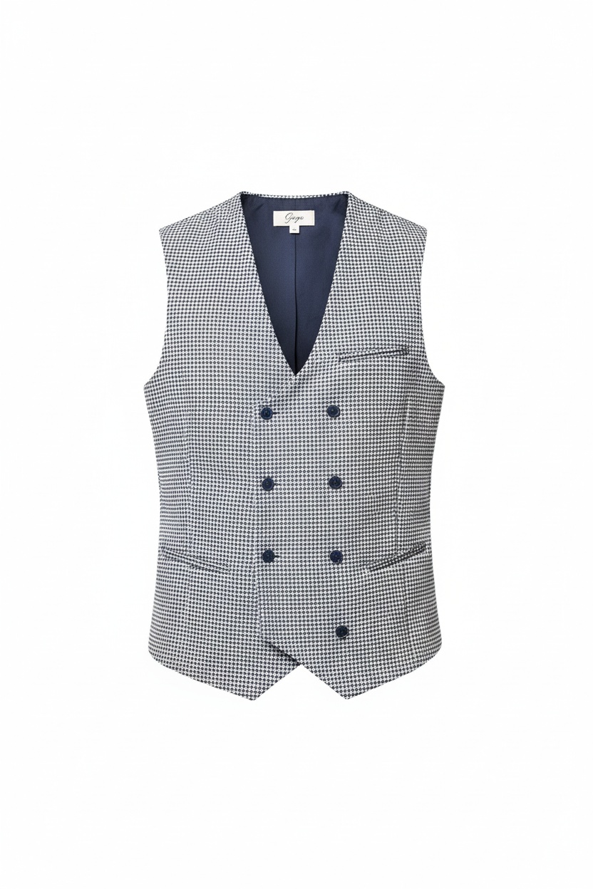 Stylish Patterned Double-Breasted Top photo 1