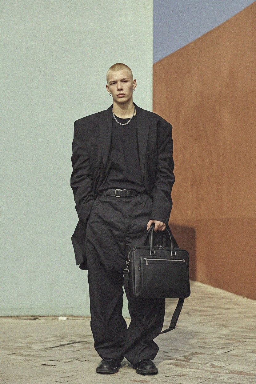 LANCERTO Black Professional Laptop Briefcase photo 2