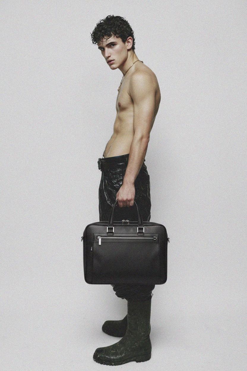 LANCERTO Black Professional Laptop Briefcase photo 3