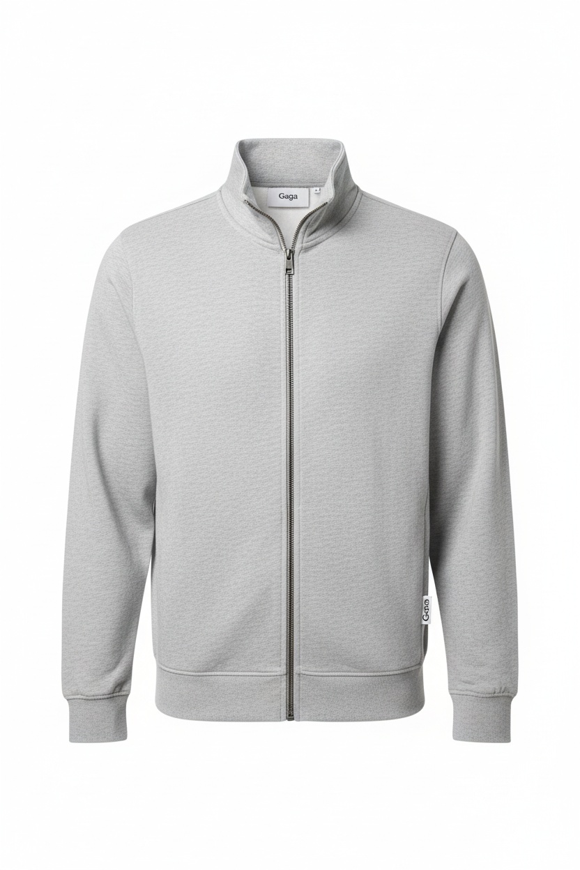 Casual Grey Full-Zip Sweatshirt photo 1