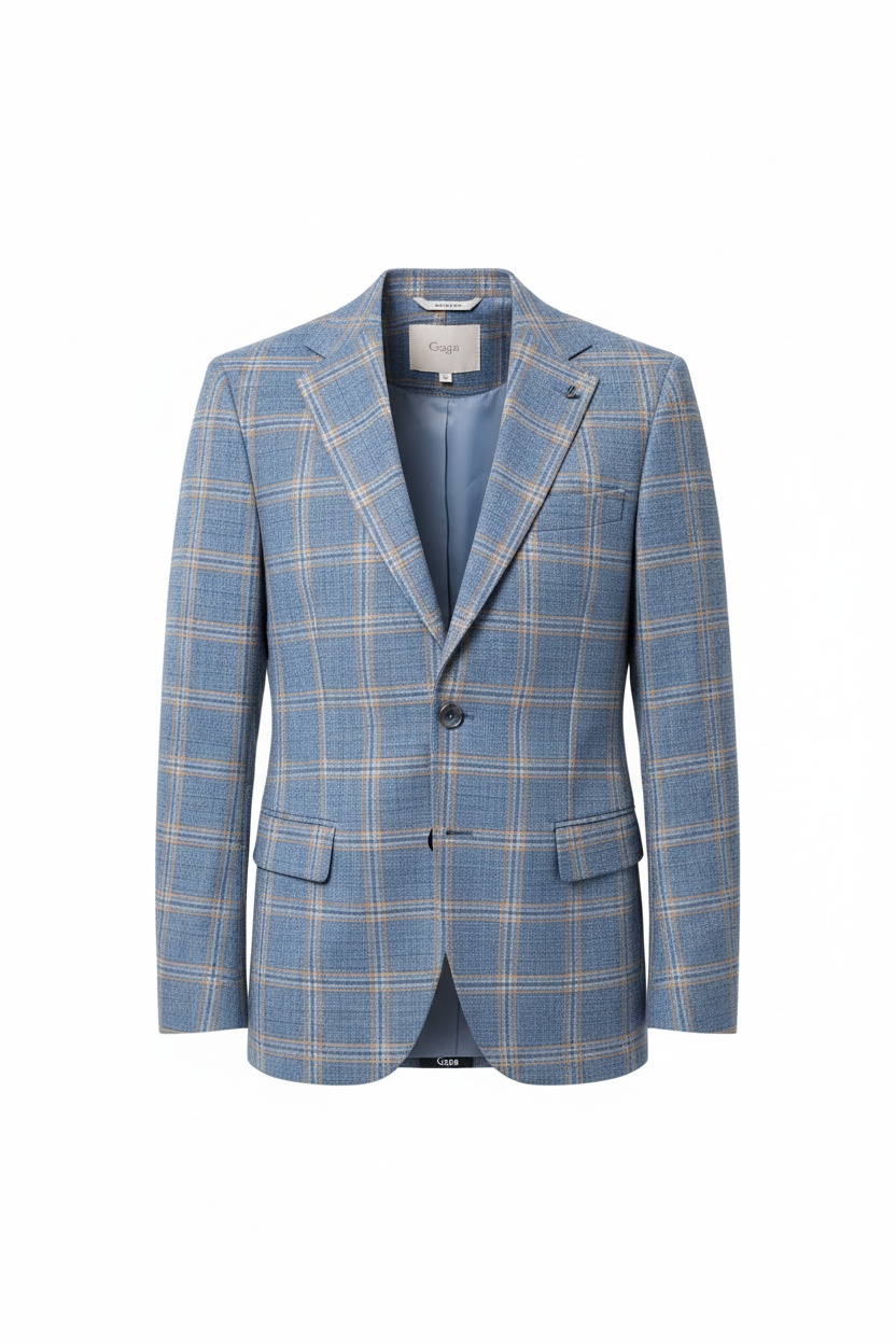 Blue Plaid Blazer for Versatile Styling photo 1