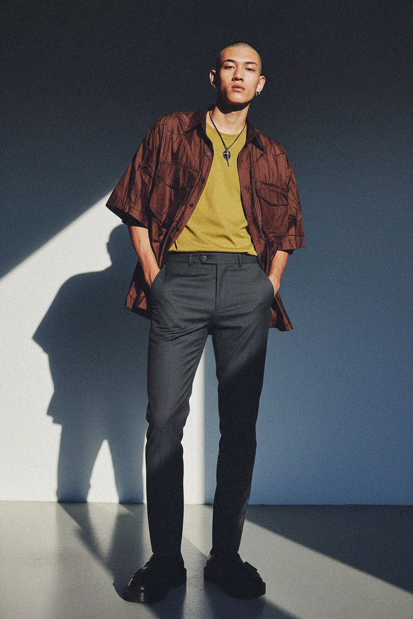 Dark Grey Slim Fit Long Pants photo 3