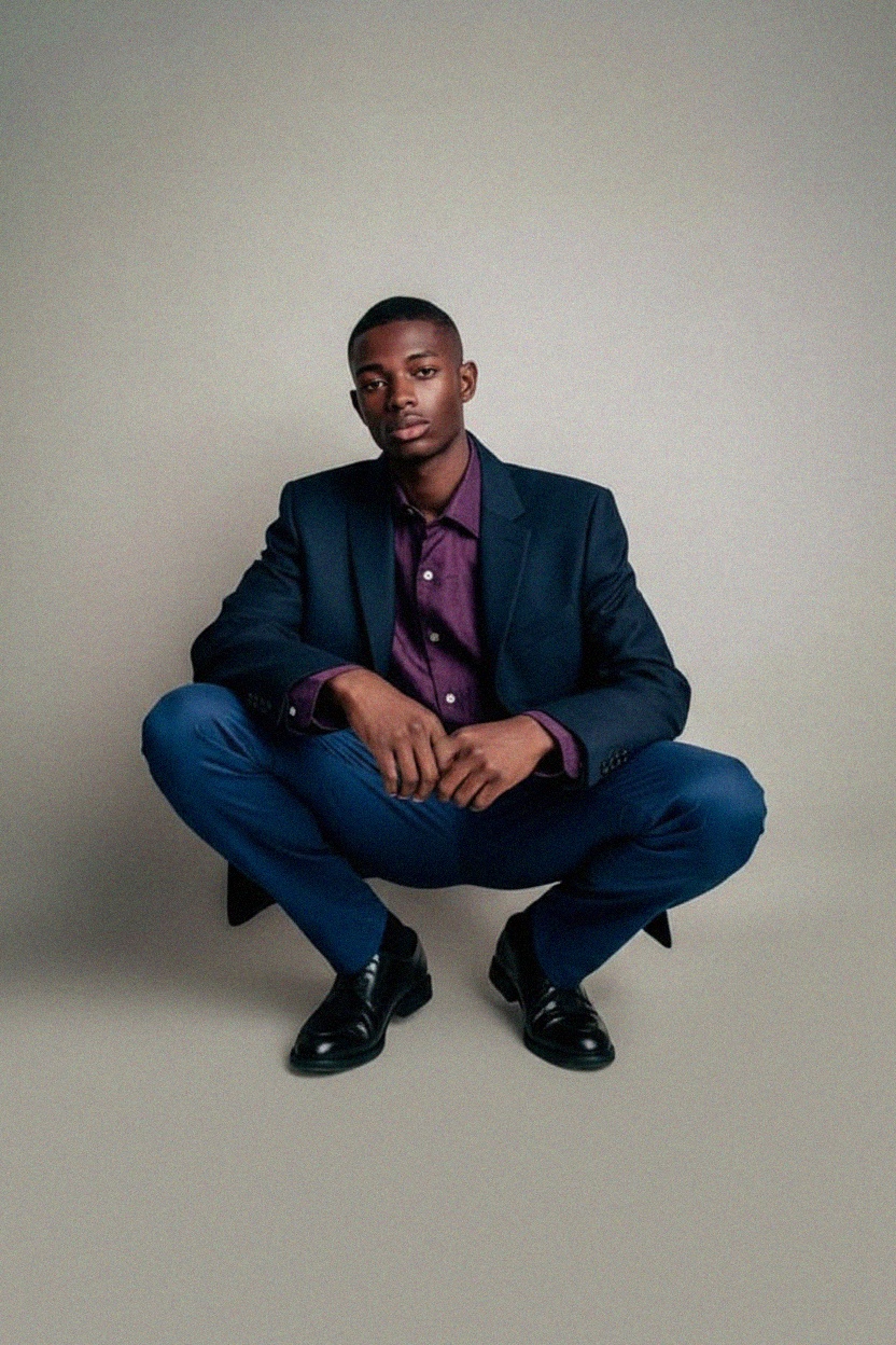 Classic Blue Slim Fit Chino Pants photo 2