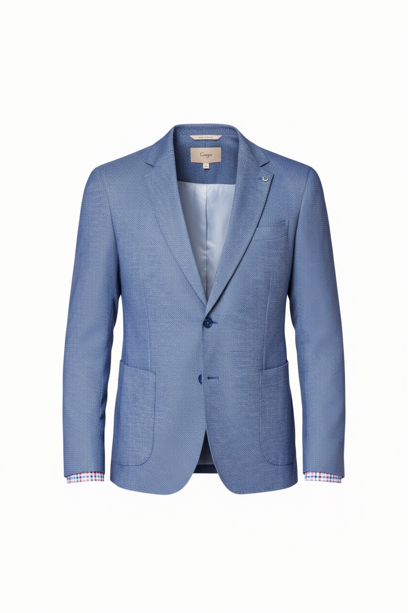 Textured Blue Blazer photo 1