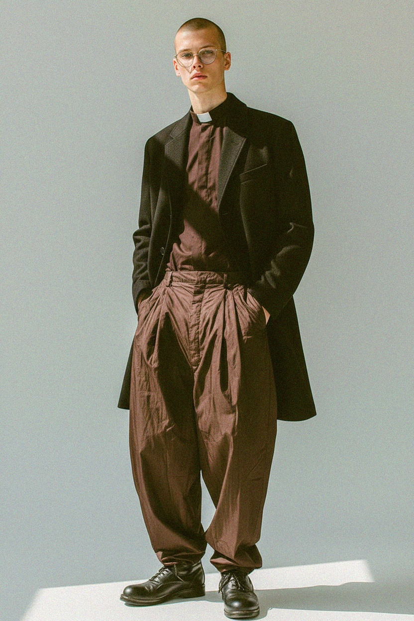 Classic Black Single-Breasted Overcoat photo 2