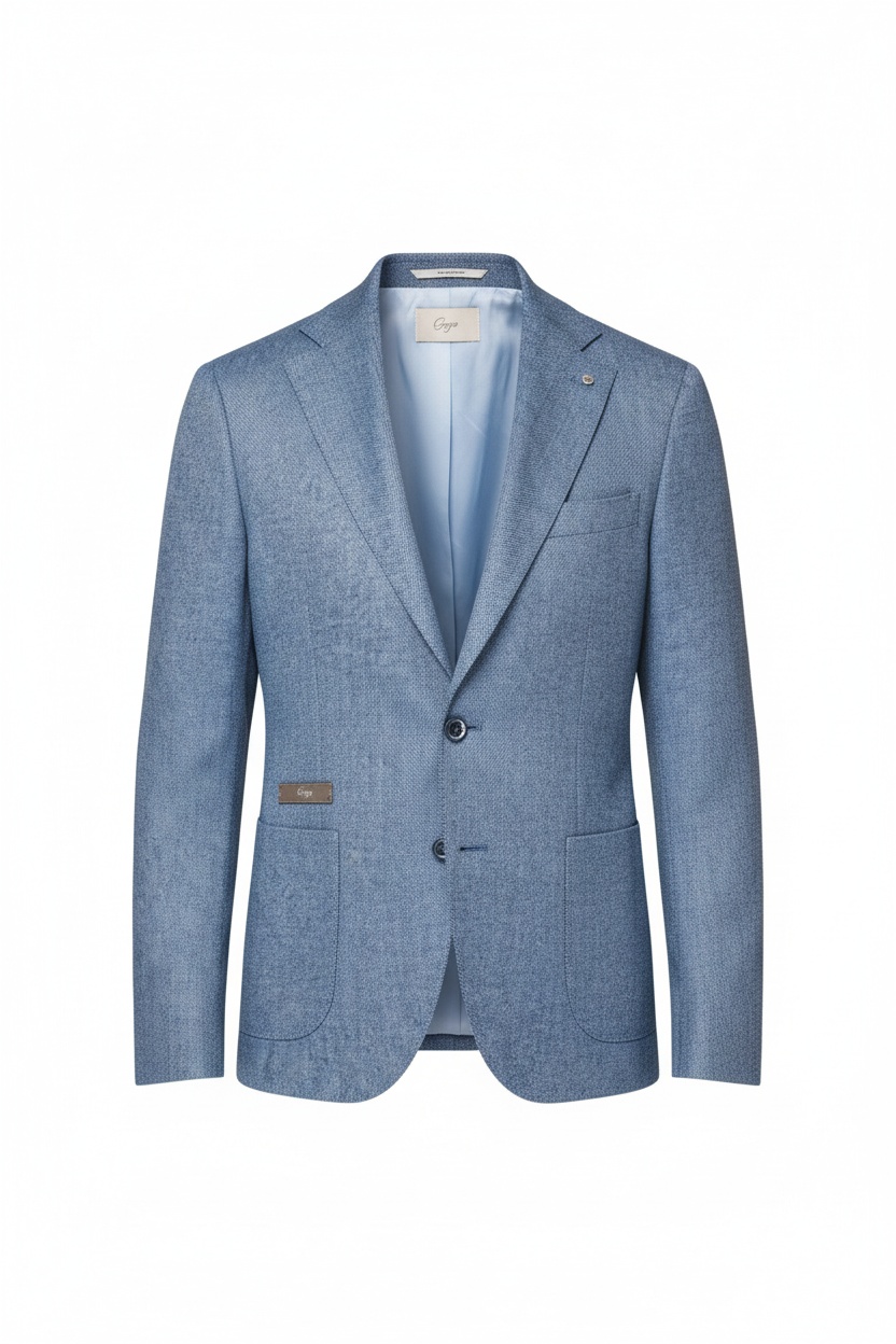 Light Blue Textured Blazer photo 1
