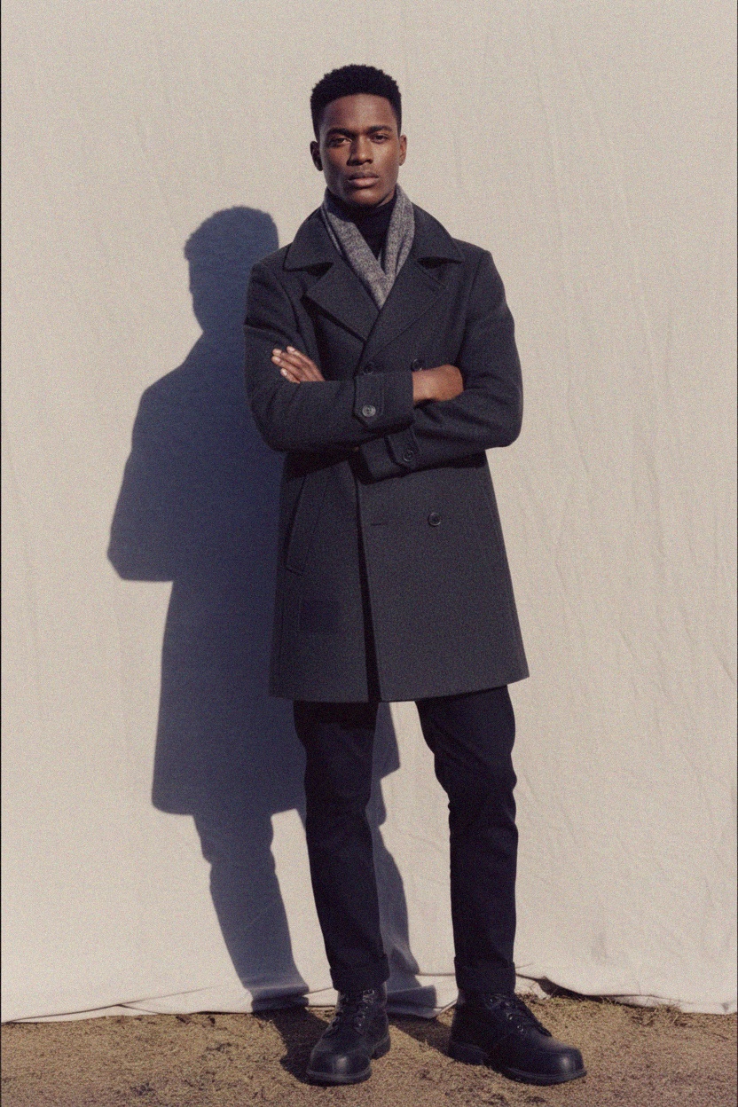 Classic Double-Breasted Peacoat photo 2