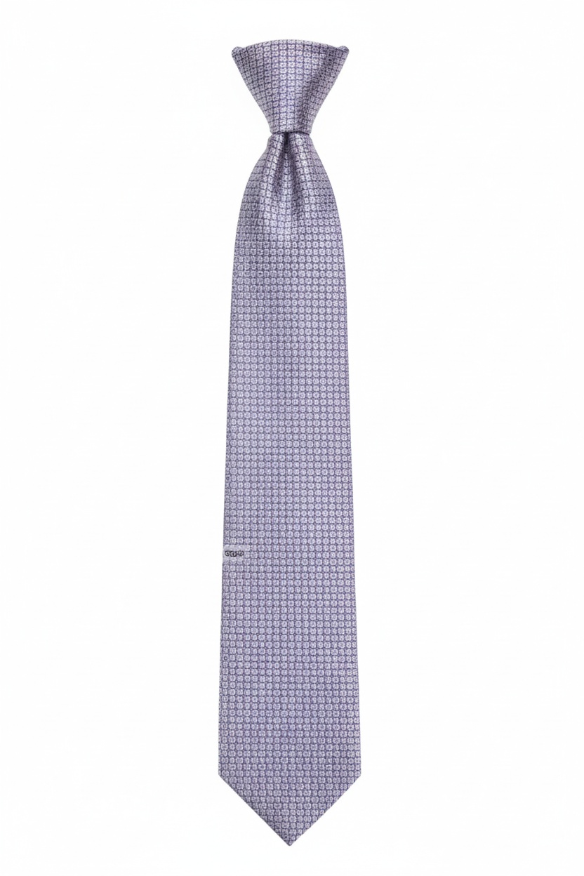 Light Purple Geometric Patterned Tie photo 1