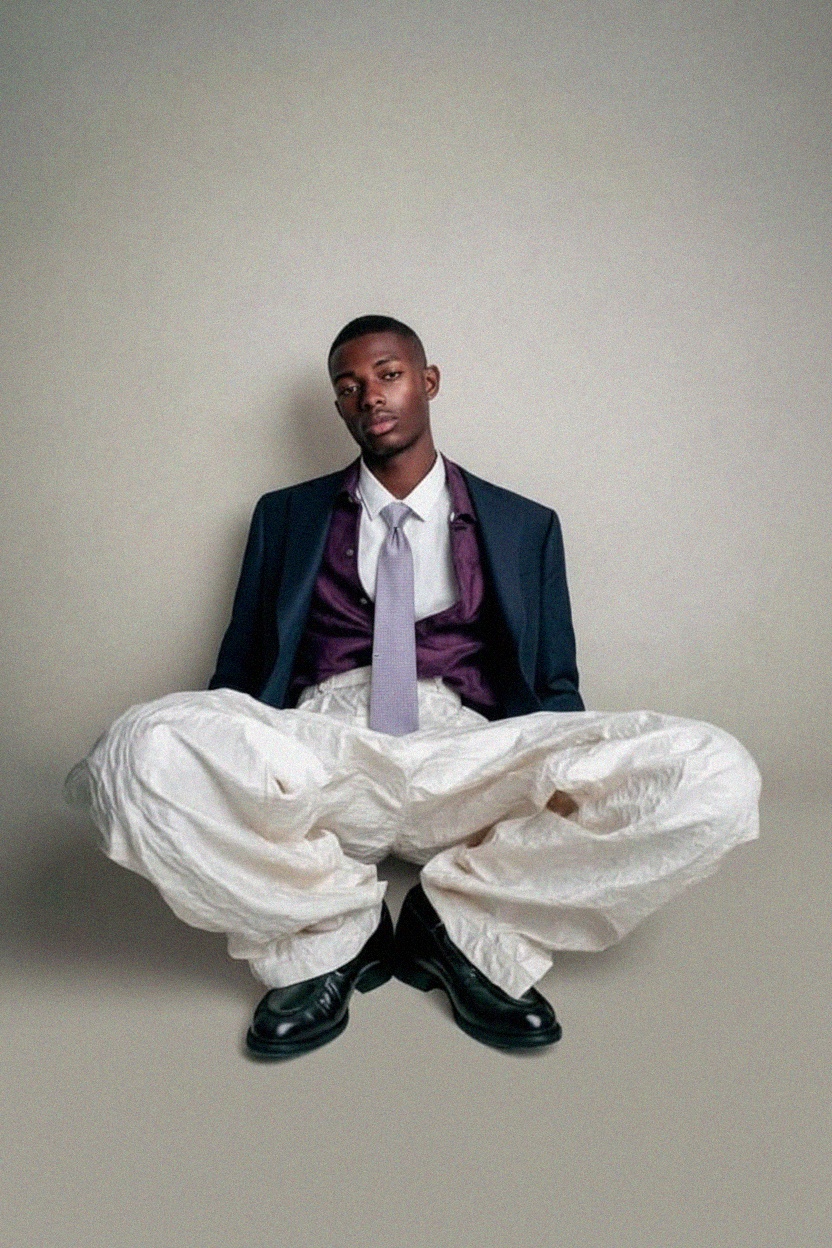 Light Purple Geometric Patterned Tie photo 2