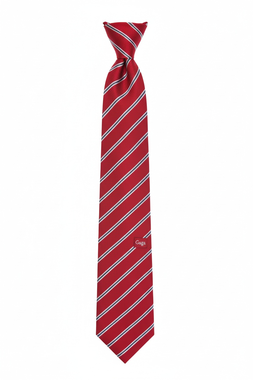 Classic Red Striped Necktie photo 1