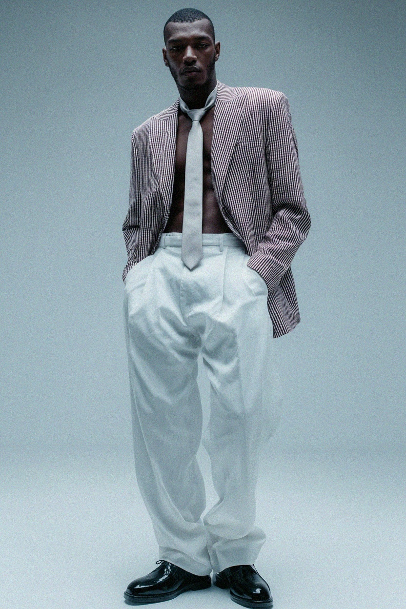 Sleek Silver Textured Tie photo 3