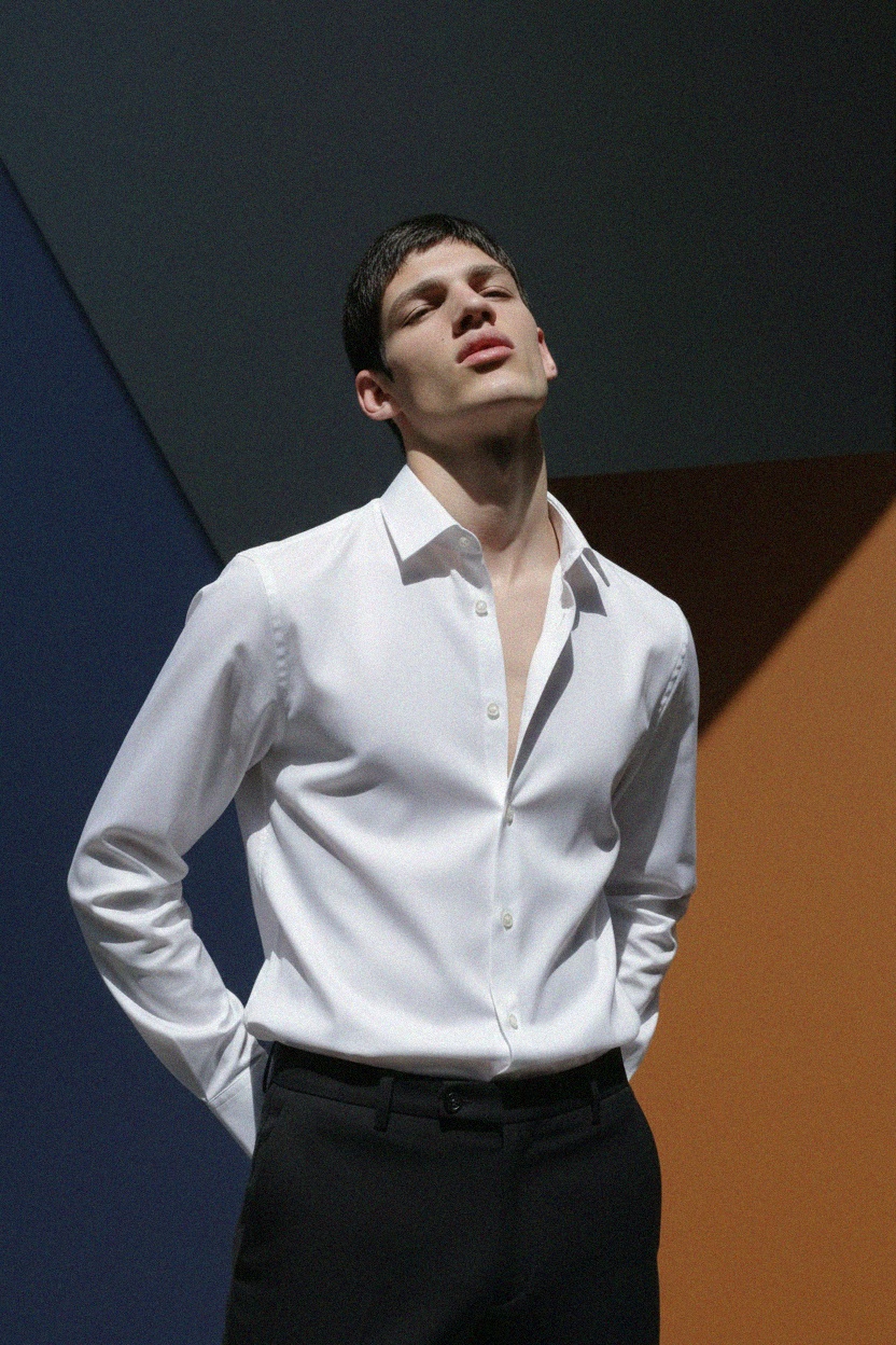 Classic White Button-Down Shirt photo 2