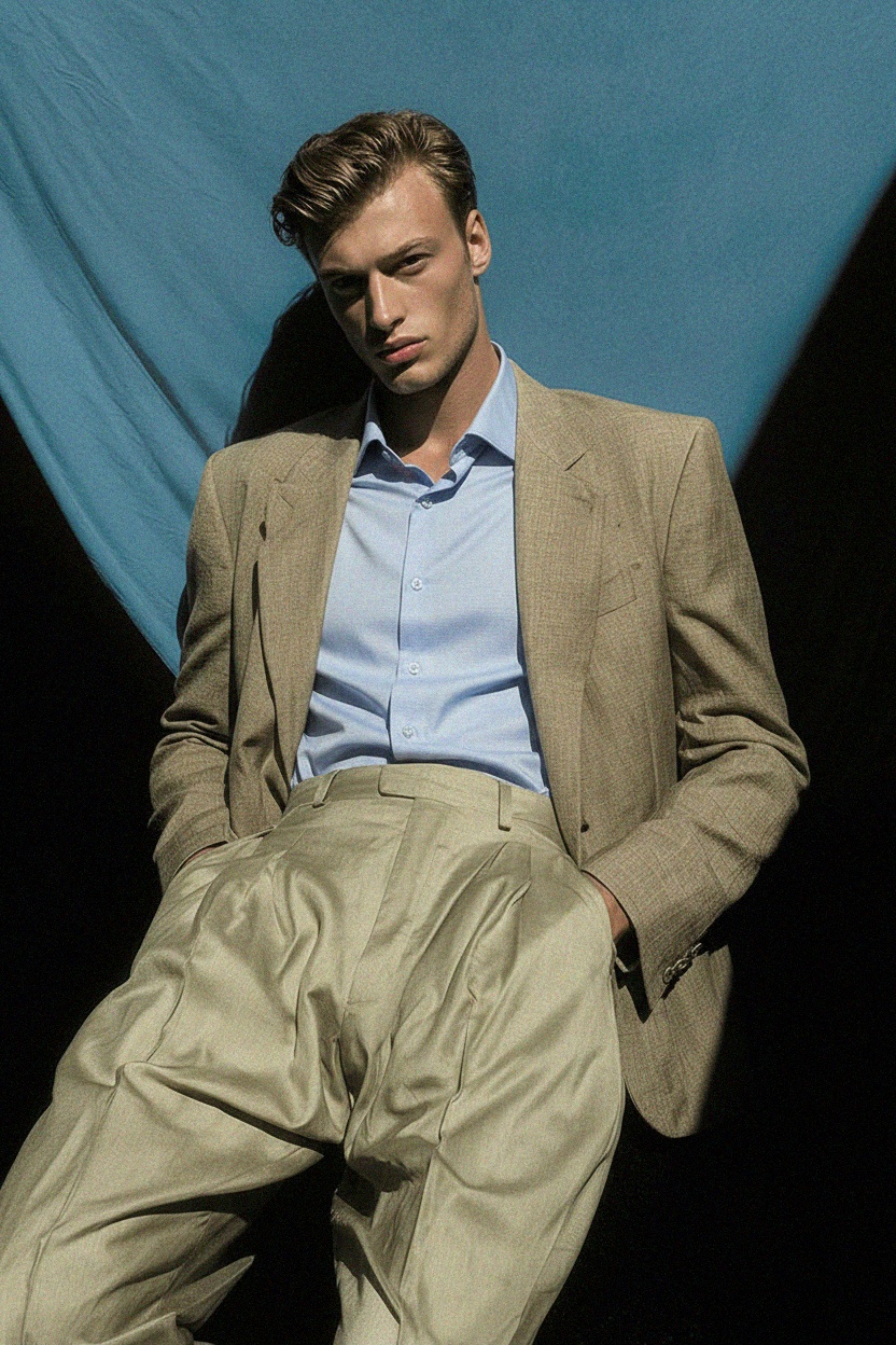 Fitted Blue Dress Shirt photo 3