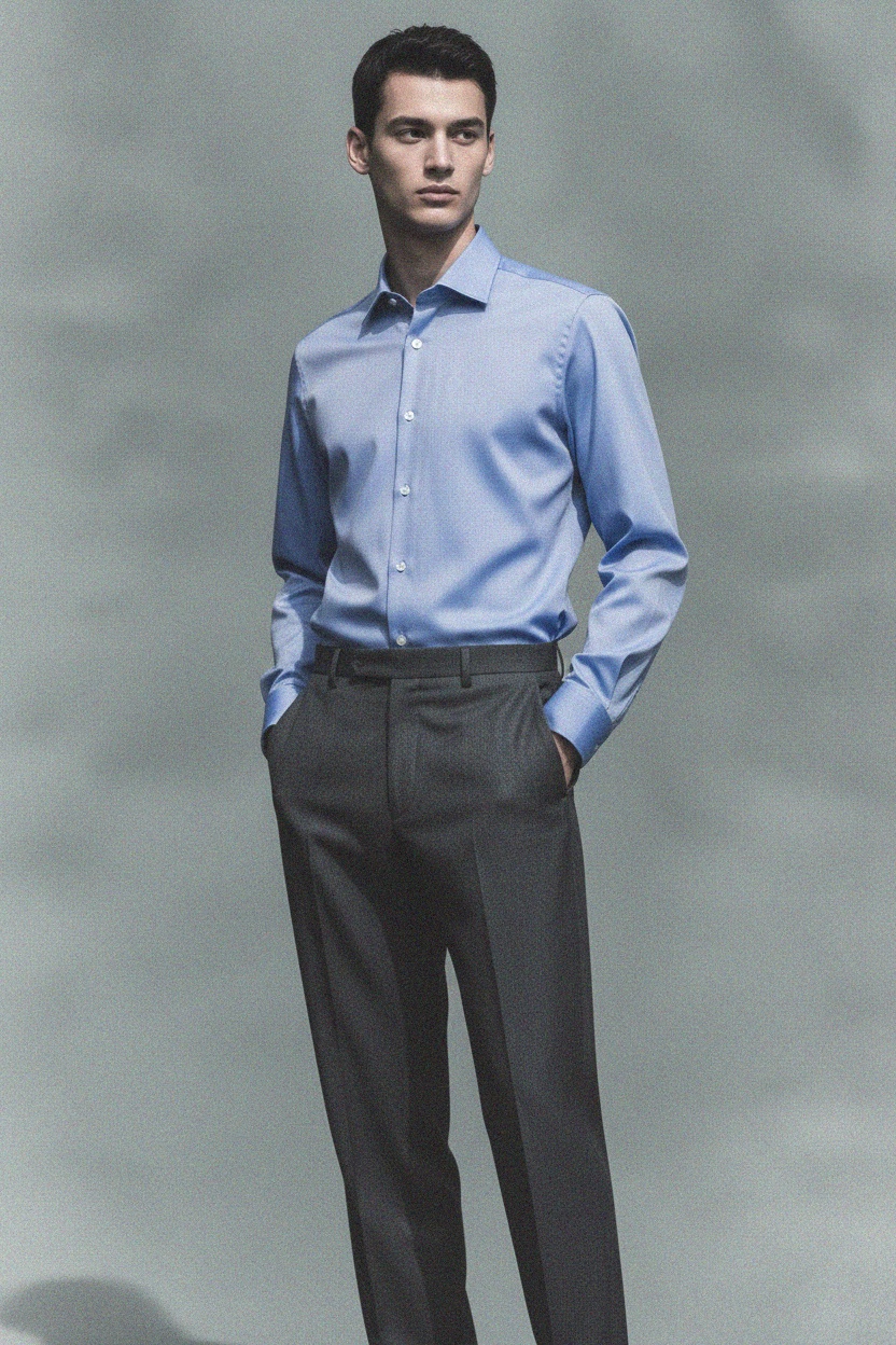 Classic Blue Dress Shirt photo 3