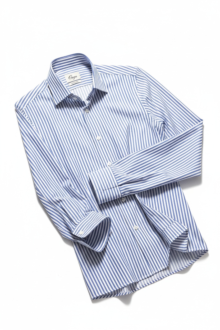 Classic Blue Striped Button-Down Shirt photo 1