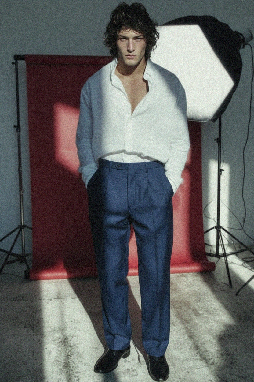 Classic Blue Tailored Pants photo 2