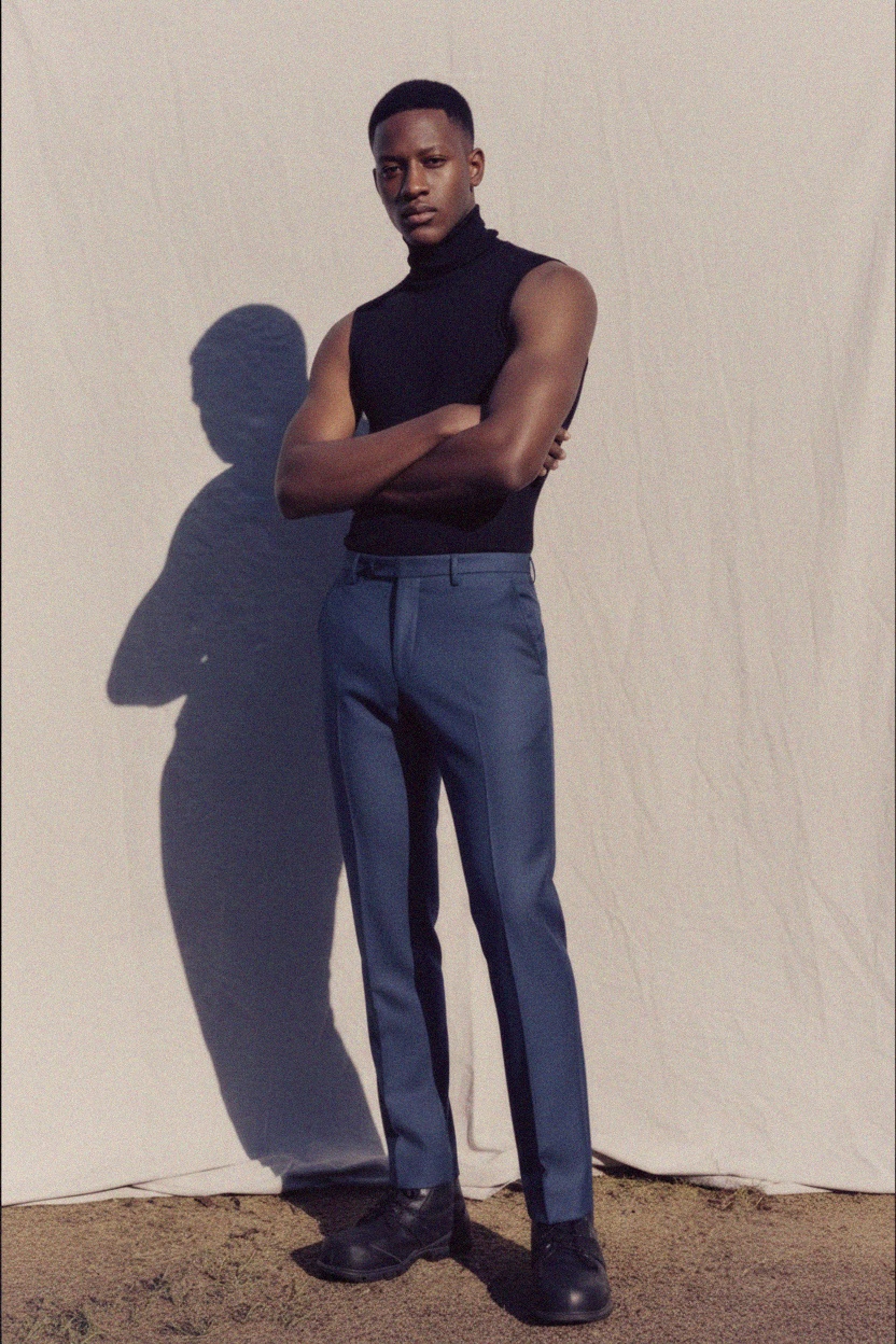 Classic Blue Tailored Pants photo 3