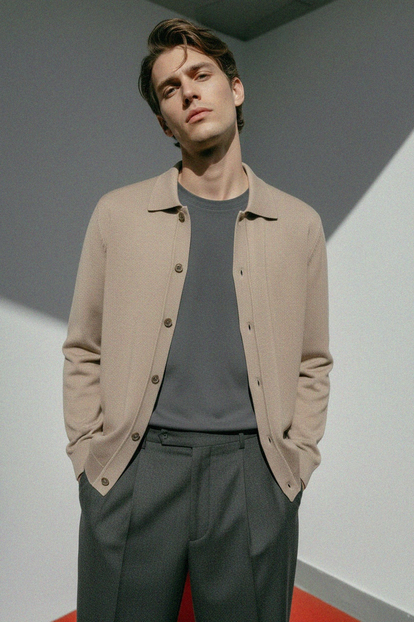 Collared Knit Cardigan photo 2