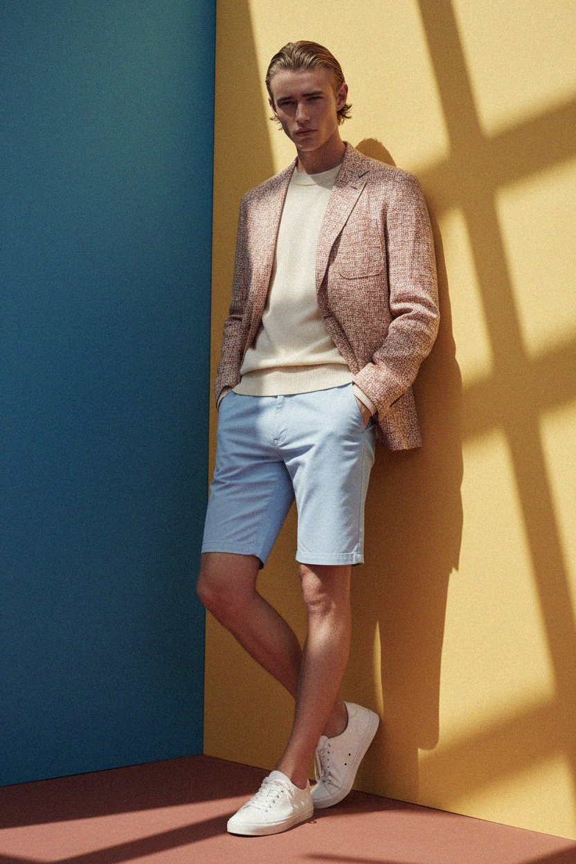 Light Blue Casual Shorts photo 3