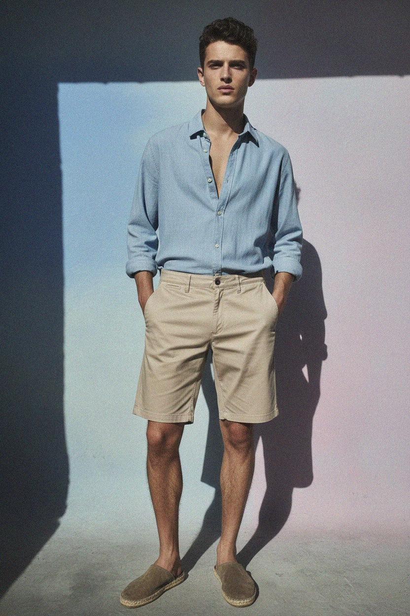 Comfortable Beige Chino Shorts photo 2