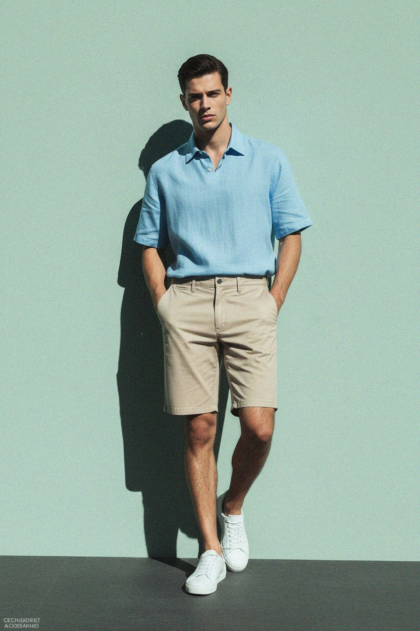 Comfortable Beige Chino Shorts photo 3