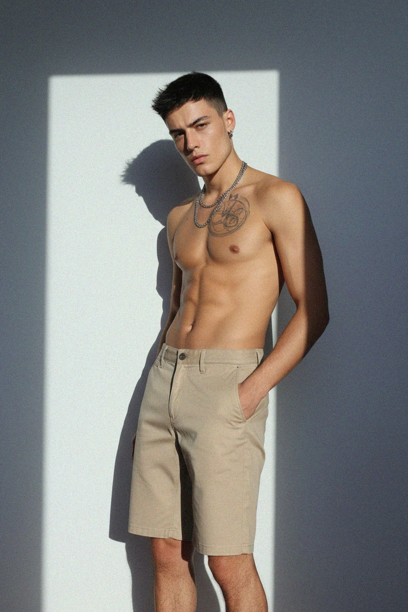 Classic Beige Chino Shorts photo 3