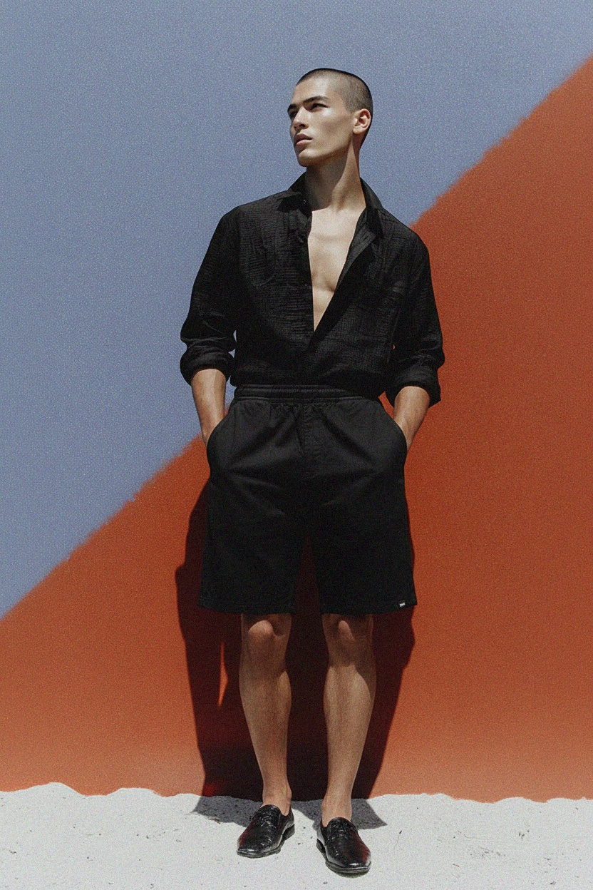 Classic Black Casual Shorts photo 3