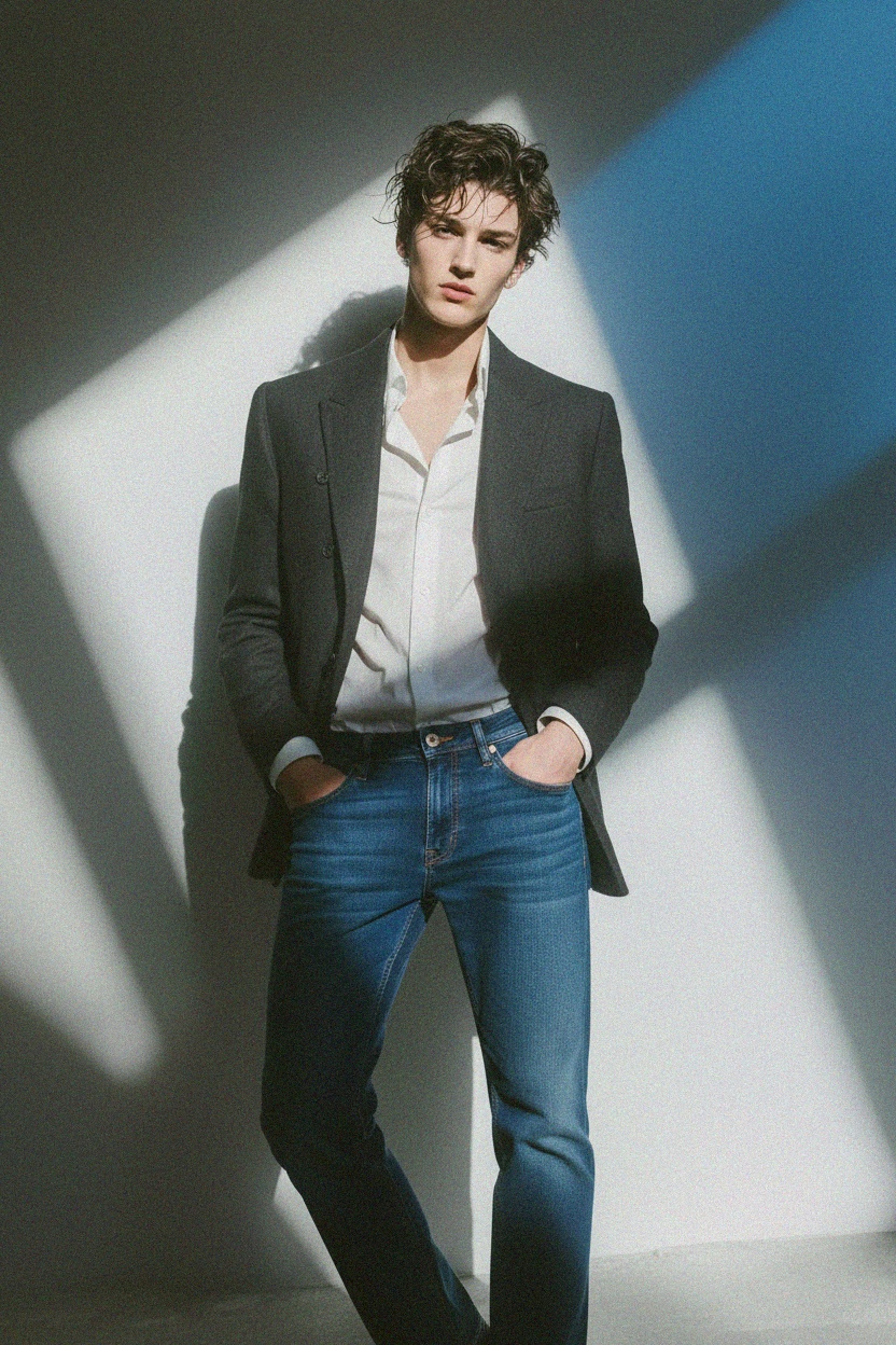 Classic Blue Denim Jeans photo 3